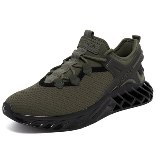 Image of Nautica Men's Casual Fashion Sneakers - Lightweight Lace-Up Athletic Walking Shoes for Gym & Tennis, Comfortable