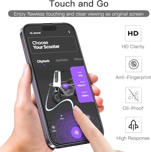 Image of DPJ Tempered Glass for iPhone 14 Pro (6.1 Inch) With Installation Kit | Military-Grade Gorilla Screen Protector | Edge to Edge Coverage |9H Hardness |Bubble-Free | Case Friendly | Pack of 1