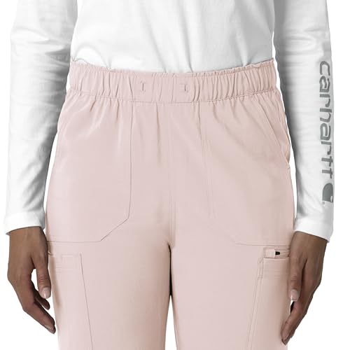 Carhartt Force Cross-Flex Women's Straight Leg Cargo Scrub Pant, Soft Rose - image 4