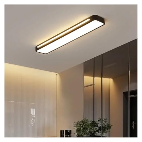 Lustre moderne à LED de 78cm en noir pour le plafond de votre salon ou chambre