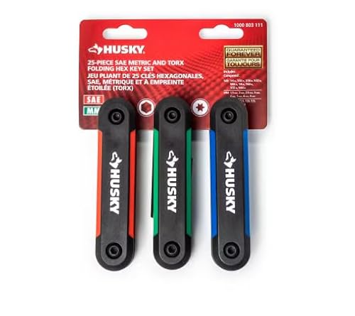 Husky SAE/Metric Folding Hex Key Set With Bonus Torx Set (3-Piece)
