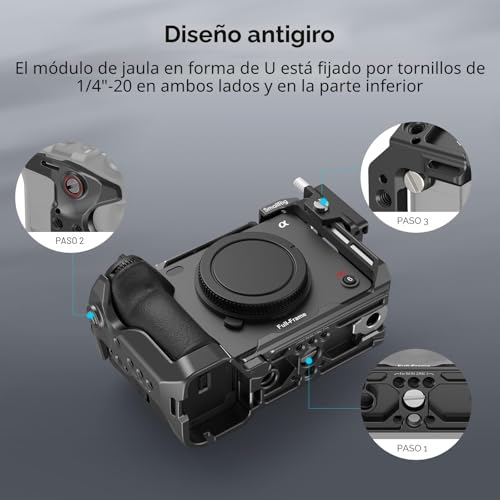 Miniatura 9 de Smallrig Jaula Para Sony Fx30 Fx3, Superficie Brillante Clásica, Zapata Incluida Y Rail Nato, Compatible Con Mango Xlr Original - 4183b