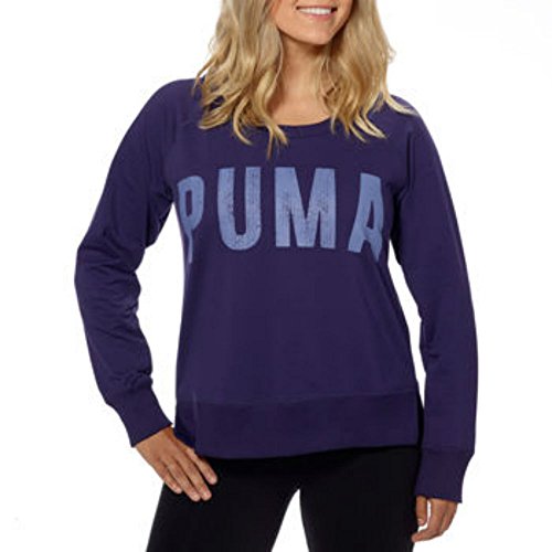 Sweat Puma manches longues femme noir coupe large pour un style décontracté au quotidien