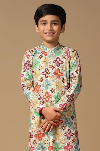 Image of Fashion Dream Boy's Cotton Blend Printed Kurta Pant Set|Kurta Set|Kurta And Pant Set|Kids Ethnic Set|Ethnic Set