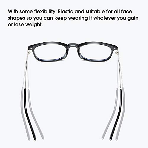 Óculos, Andoer LG8815 Blue Light Blocking Óculos Frame Light Plastic & Metal Eyeglasses Frame para h