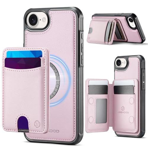 owlhold for iPhone 17e / 16e 6.1" Card Holder Wallet Case, Pink