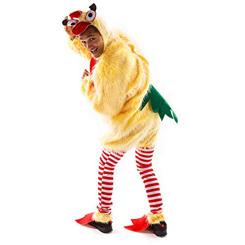 Funky Chicken Costume - Funny Silly Unisex Halloween Adult Body Suit - Image 3