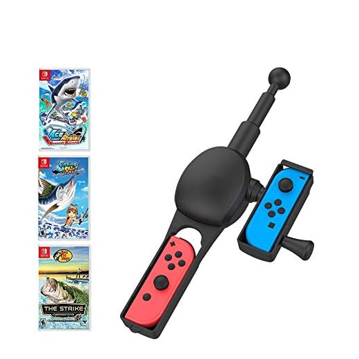 [New Upgrade] FunMax Fishing Rod Hand Grip for Nintendo Switch Joy-con Compatible with Fishing Star World Tour, Legendary Fishing, Bass Pro Shops: The Strike Championship Edition