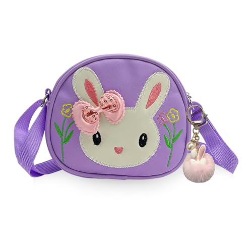 COACOM 1 Bolso De Conejo Púrpura, 1 Trailer De Lujoso, Bolso De Hombro De Moda Y Lindo, Bolsa De Cuerpo Cruzado Para Viajes, Decoraciones Creativas Y Personalizadas, Decoraciones Coles De Mochila.