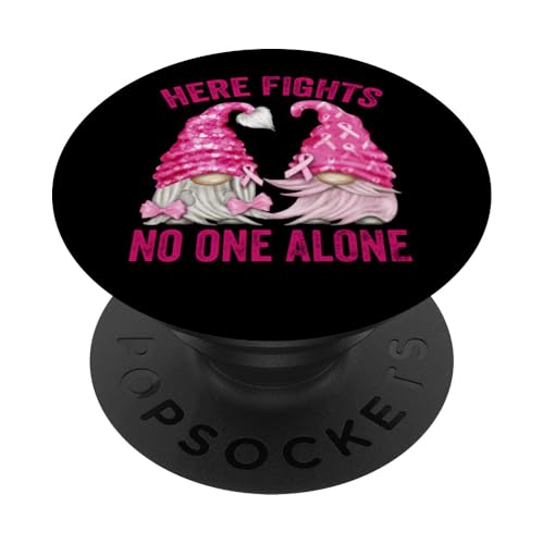 Wear Pink For Breast Cancer Awareness With Cute Gnome PopSockets PopGrip Adesivo