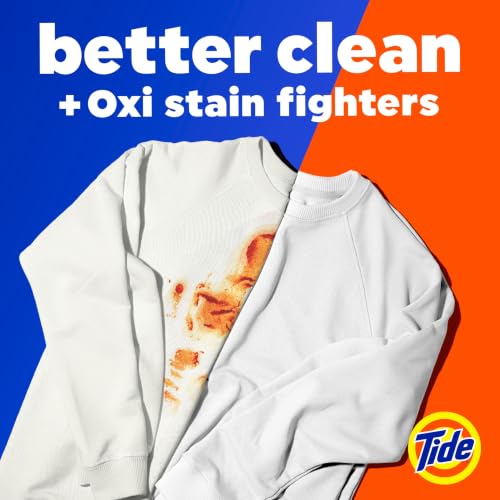 Image of Tide, 4-n-1 Ultra Oxi Pods Laundry Detergent Pacs, HE Compatible, Built in Pre-Treater for Stains, 32 Count