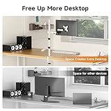 Bracwiser Single Fully Adjustable Standing Height Monitor Arm Stand Mount 800mm Tall for Monitor Computer Screen 13 15 17 19 20 22 23 24 26 27 30 32 inch VESA 75 100 White MD7821W - Image 6