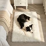 Mishukaze Tapis de Salon, Tapis de Course pour Chambre à Coucher, Lavable, antidérapant, Doux, Moderne, pour Enfants, Couloir, Salon (Blanc, 60 x 90 cm)