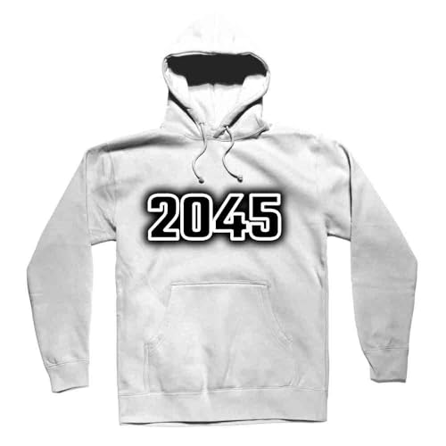 Hoodie 2045 Year blanc pour vos sorties urbaines et moments cocooning