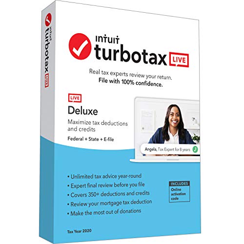 TurboTax LIVE Deluxe 2022 (Browser-Based version includes Federal, State, both e-files, and unlimited tax advice from real tax experts)