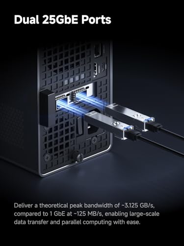 Image of MINISFORUM MS-02 Ultra Workstation Mini PC,Intel Core Ultra 5 235HX (14 cores /14 Threads, up to 5.1 GHz), PCIe 5.0 x16, 32GB RAM 1TB SSD, USB4 v2, 10GbE+2.5GbE (vPro), Wi-Fi 7