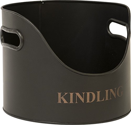 Ivyline Irkh Redondo Hierro leña Soporte – Negro