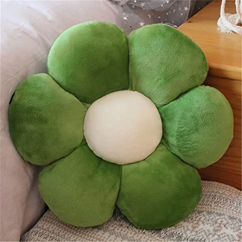 YILANLAN Blumenkissen Bodenmatte aus Plüsch Sitzkissen Dekokissen Sofakissen (30CM, Dark Green)