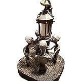 Natürliches Material: Die Halloween-Skelett-Tischlampe ist handgefertigt aus Harzmaterial, mit starker Stabilität und hoher Abriebfestigkeit.