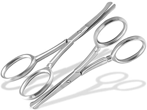 Pfotenschere Hunde Fellscheren Set Scharfe Schnittflächen 2 abgerundete Scheren 9 cm aus Edelstahl für eine perfekte Fellpflege