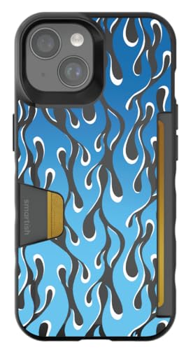 Smartish - Blue Flames - iPhone 15 Wallet Case - Wallet Slayer Vol 1 [Slim + Protective] Credit Card Holder - Fits iPhone 15