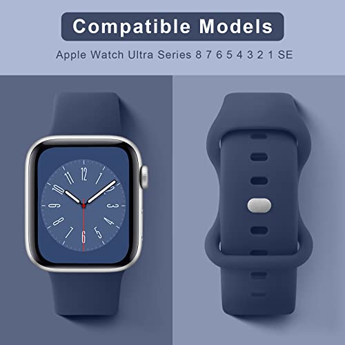 Image of Tobfit 3-Pack Strap Compatible with Apple Watch Series 10 /9 /8 /7 /6 /5 /4 /3 /2 /1 /SE 1 2 - 38mm /40mm /41mm /42mm /44mm /45mm /49mm Replacement Band for Men & Women (Smartwatch Not Included)