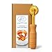 Professional Pasta Cutter Wheel, Timeless Natural Wood Handle and Durable Brass Head (Ridged Wheel)
