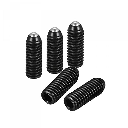 Image of sourcing map Ball Point Set Screws, 5pcs M6 x 16mm High Carbon Steel Metric Spring Hex Socket Grub Screw