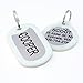 GoTags Personalized Dog Tags in Stainless Steel, Includes Glow in The Dark Tag Silencer to Reduce Noise and Protect Tag and Engraving, No Noise, Quiet Pet Tags, 2 Side Engraving, (Round Shape)