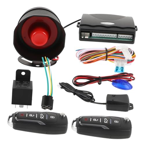 NOLITOY Universal Car Central Lock Keyless Entry Remote Control System with Anti-Theft Feature and Easy Installation for Vehicles, Plastic and Metal Material,