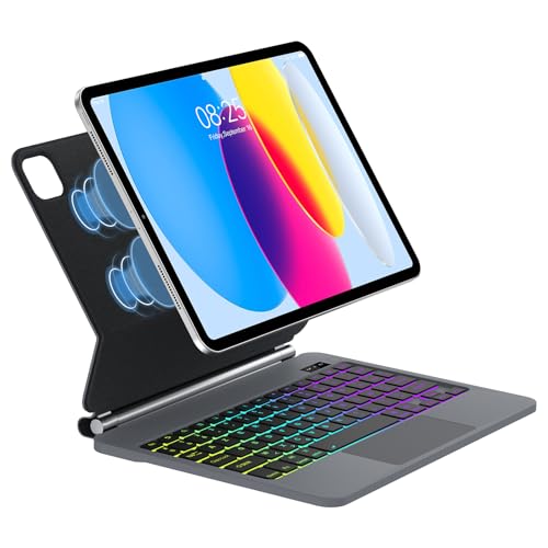 Clavier Avec Touchpad AZERTY Pour IPad 10/11ème Génération - Détachable, Bluetooth, Support Crayon