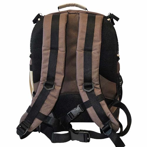 Mochila para perro Nobby Extend marrón con trasera extensible 32x28x41 cm 4