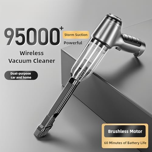 Image of Handheld Vacuum Cleaner Cordless, Portable Keyboard Handheld Vacuum, 12000Pa Mini Wireless Vacuum Cleaner with 3 in 1 Brushless Motor and TypeC for Car,Home,Pet,Office