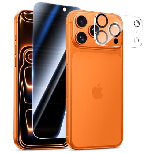 Goton for iPhone 17 Pro Max Privacy Tempered Glass Screen Protector & Camera Lens Protector 1-pack - image 1