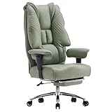 【Soutien Ergonomique pour Longues Heures (8h+)】Conçu pour les professionnels travaillant plus de 8h par jour. Le dossier haut est sculpté ergonomiquement avec un rembourrage intégré pour soutenir la tête et le bas du dos. Sa structure monobloc suit la courbe en S naturelle de la colonne vertébrale, aidant à maintenir une bonne posture et à réduire la fatigue lors de longues réunions ou de sessions de code intenses – sans avoir besoin de coussins externes encombrants.