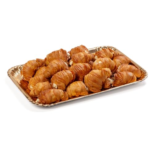 Hojaldre Italiano Aragostine Relleno de Crema de Leche y Vainilla 1,5 kg | Bollería Crujiente Artesanal | Ideal para Café, Postres y Merienda