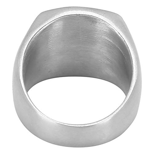 Anel de pedras preciosas, anel masculino de abertura moderno anel masculino de aço inoxidável clássi