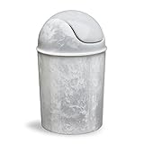 Umbra Mini Waste Can, White/Onyx