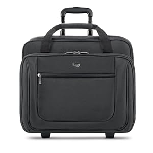 Solo New York Bryant Rolling Laptop Bag with Wheels,Fits Up to 17.3-Inch Laptop,Travel Friendly Wheeled Briefcase for Women and Men with Telescoping Handle, Black, 14″ x 16.8″ x 5″ (PT136-4)
