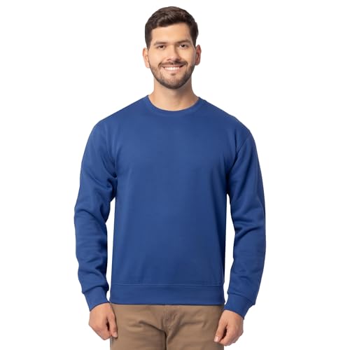 Fruit of the Loom Men's Moisture Wicking Eversoft Fleece Sweatshirt, Mellow Blue, XX-Large