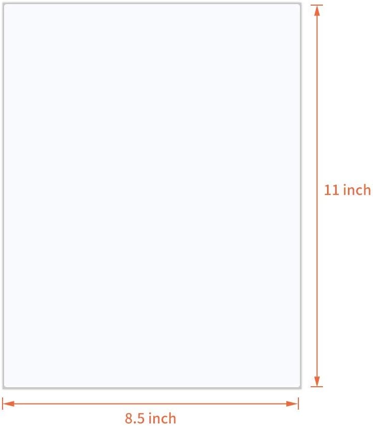 L LIKED 100 Labels Full-Sheet 8-1/2" x 11" Self Adhesive Shipping Labels for Laser & Inkjet Printers