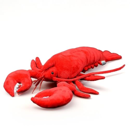 Jouet-coussin mignon homard en peluche crustacé marin 35 cm pour enfant