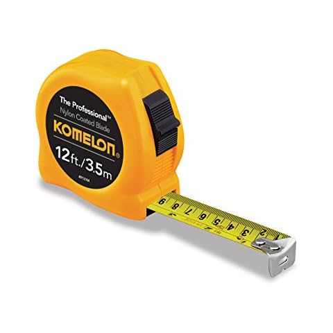 Komelon 4912IM The Professional 12-Foot Inch/Metric Scale Power Tape, Yellow Cover