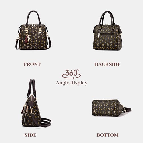 Handbag for Women PU Leather Top Handle Satchel Fashion Ladies Tote Bags Shoulder Purses for Travel3