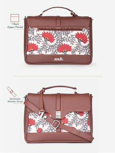 Image of ZOUK | Women's Vegan Leather | Stylish Handbag with Adjustable Strap, Top Handle |