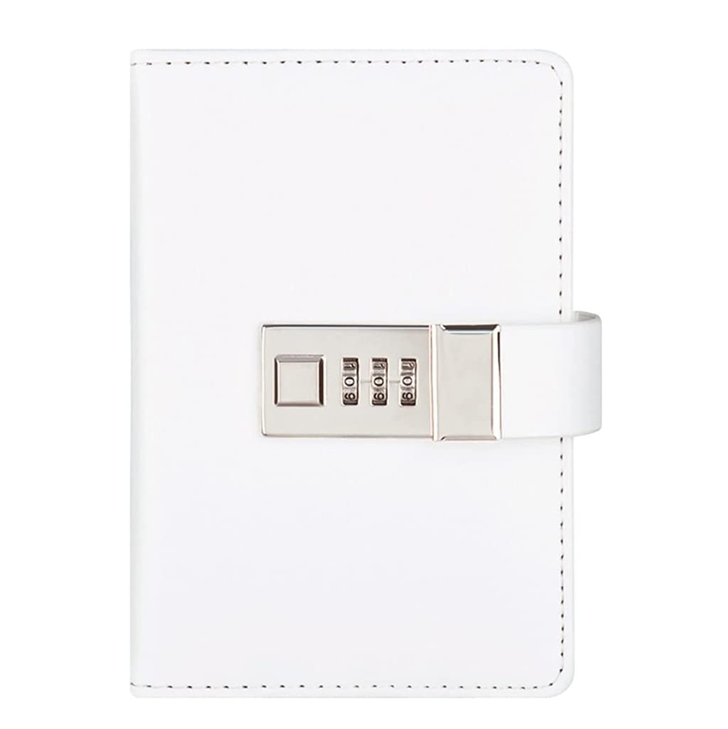 BmxauZ Squisito taccuino A8 con blocco password semplice e alla moda - Ideale per uso studentesco e professionale, perfetto per riunioni in ufficio, appunti aziendali e viaggi, portatile ed eleganteB