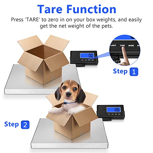 Fuzion 330Lbs/5 Oz Digital Shipping Scale For Packages, Heavy Duty Weight Scale, Stainless Steel Large Platform, Commercial Scale For Business, Office Postal Scale For Parcel/Dog #TOP4