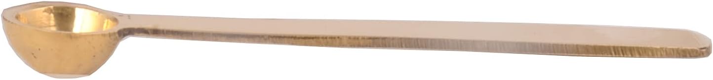 Shiv Shakti Arts Brass Hawan Spoon, 6 Inch, Yellow, 1 Piece