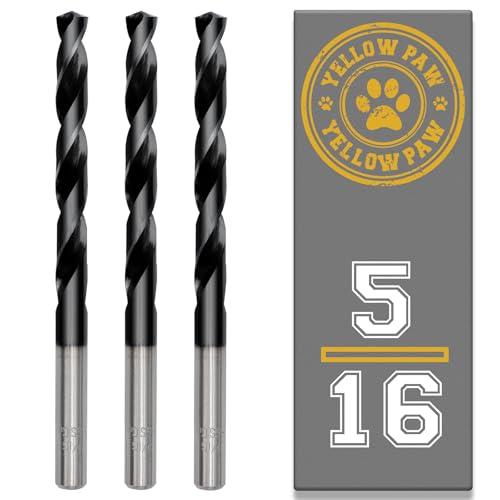 5/16 Inch Drill Bit (3 Pack) Industrial Grade M35 Cobalt Titanium Aluminum Nitrite - 5/16 Diameter & Total Length of 4 with Working Length of 2-3/4 Easily Drill Into Metal Steel & Aluminum