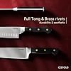 CAROTE-11PCS-Knife-Set-with-Block-for-kitchen-Stainless-Steel-Razor-Sharp-Blade-Triple-Riveted-Ergonomic-HandleEssential-Knife-Set-Black CAROTE 11PCS Knife Set with Block for kitchen, Stainless Steel Razor-Sharp Blade, Triple Riveted Ergonomic Handle,Essential Knife Set, Black
